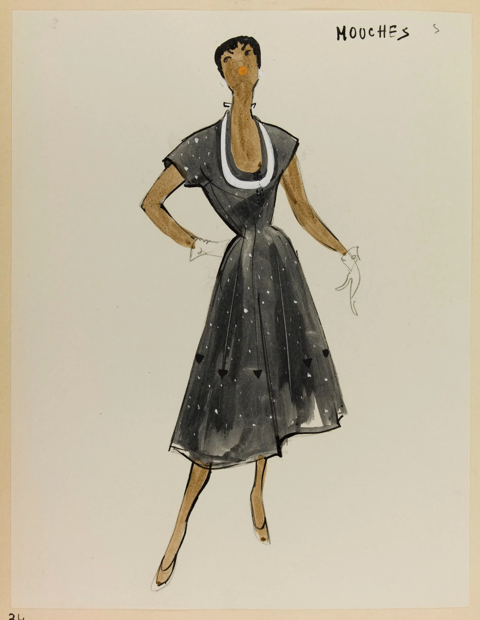 Mouches, by Marie-Louise Carven, 1953
