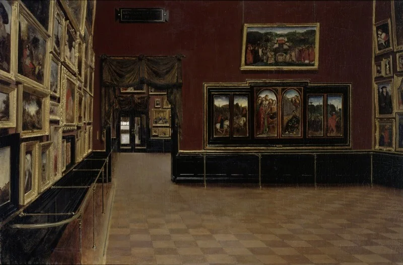 Die Alte Gemäldegalerie im Schinkel Museum, by Karl Bennewitz von Loefen der Jüngere, oil, 1903
