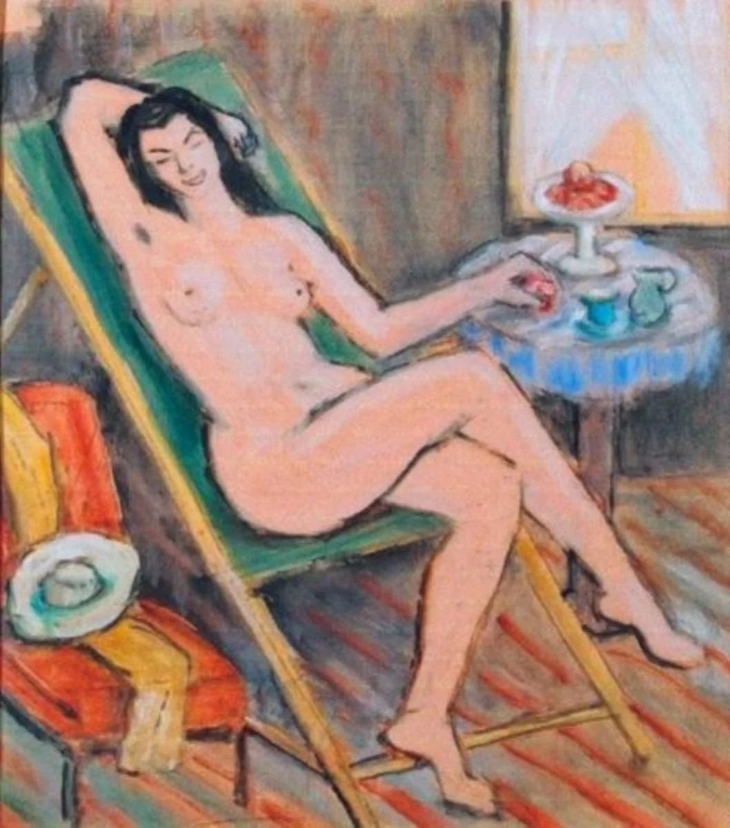 Nud în șezlong, by Theodor Pallady, unspecified