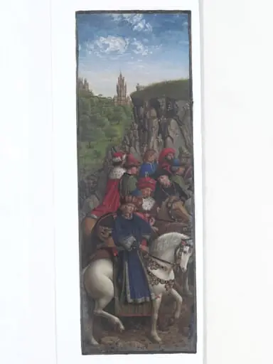 Copy of a detail of the Ghent Altarpiece, The Just Judges, by Hubert and Jan van Eyck in St Bavon, Ghent.