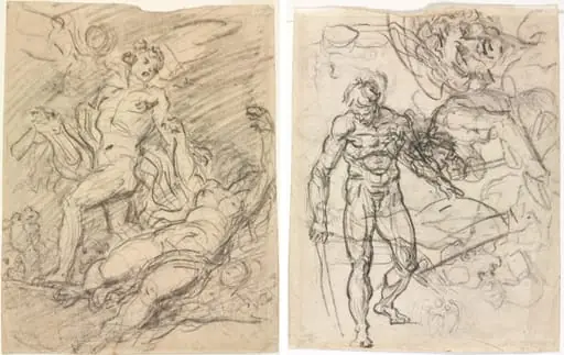 Orpheus and Eurydice (recto); Figure Studies (verso)