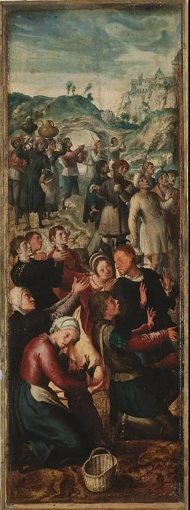 Triptych:Crucifixion of Jesus (left panel)