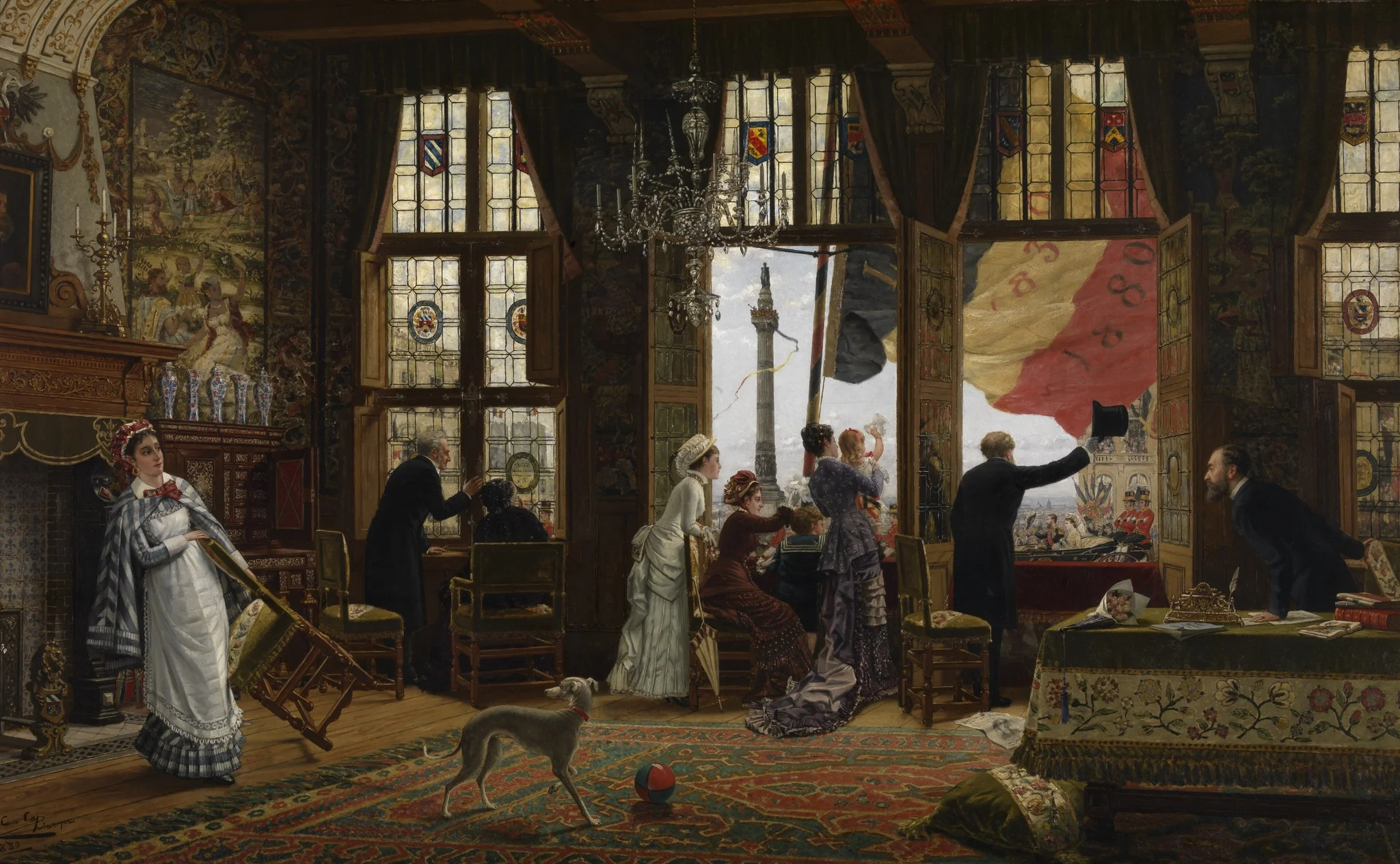 Remembering the National Festivities of 1880, by Constant Cap, oil, 1890