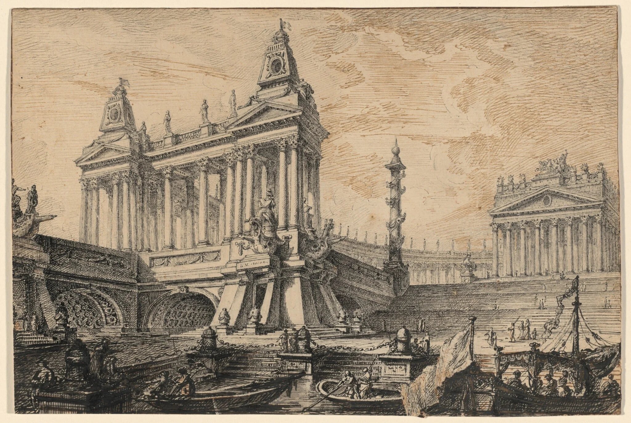 Architectural Fantasy of a Magnificent Ancient Port