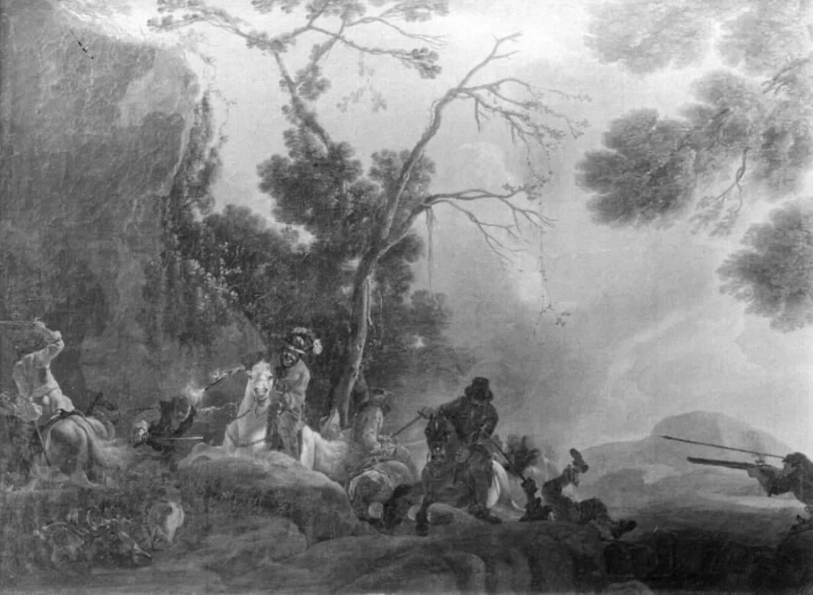 Fight against Robbers, by Unknown, 1638