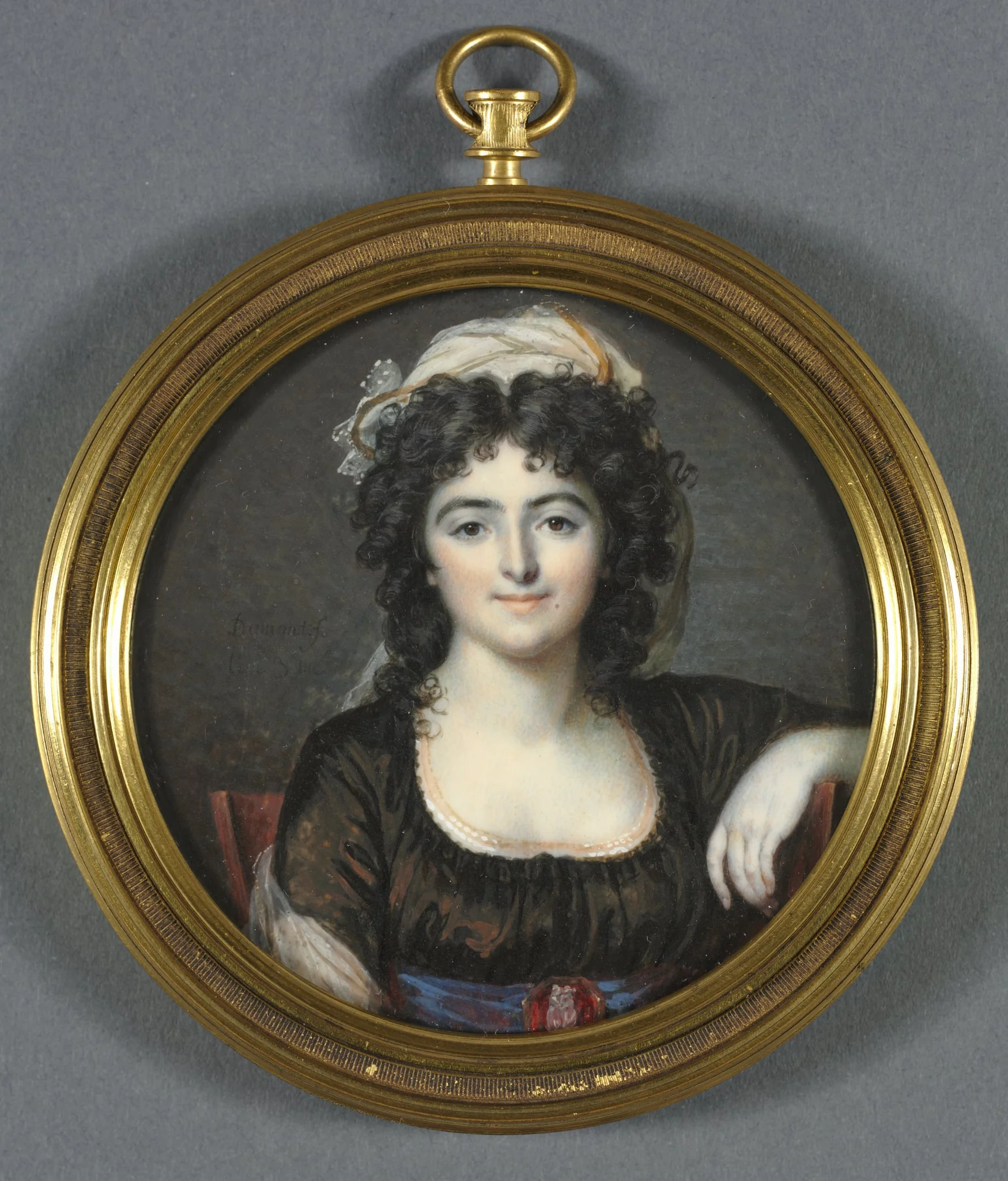 Portrait of a Woman in a Brown Dress