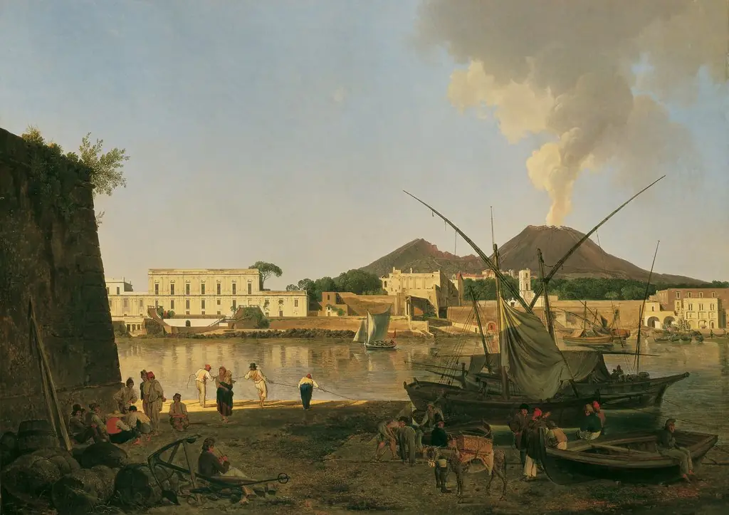 Granatello Harbour near Portici with Mount Vesuvius in the Background