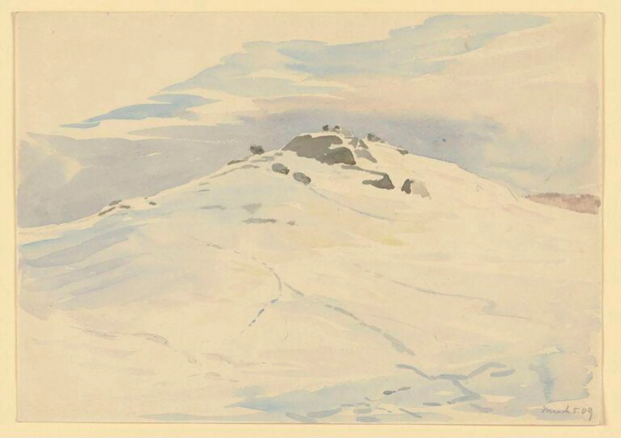 Hill-top under snow