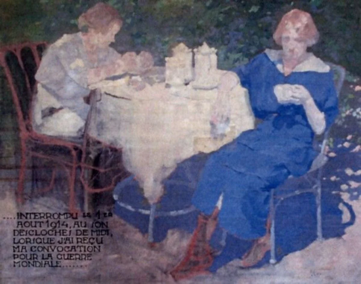 În grădină, by Aurel Popp, unspecified, 1917