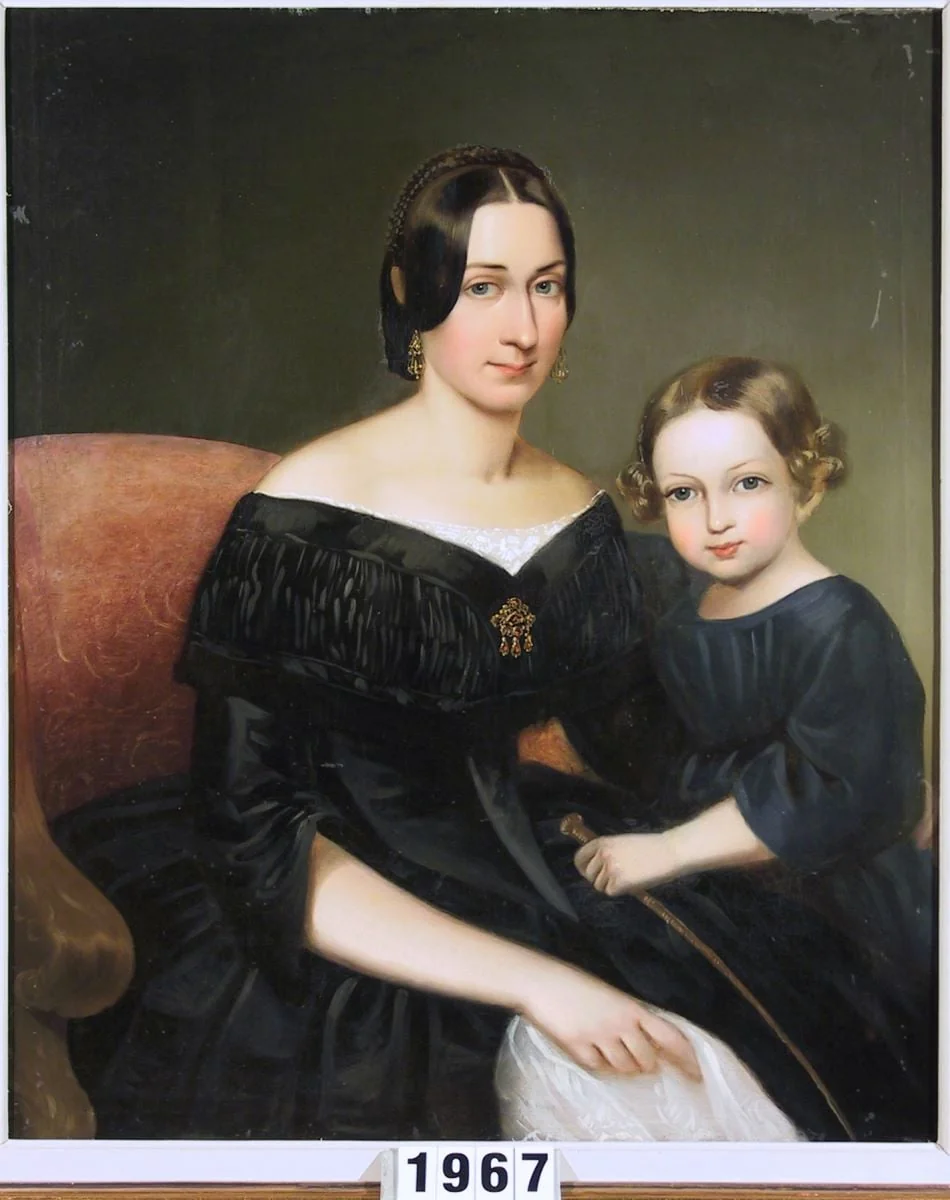Alma Neugeboren cu copilul, by Ágotha János, unspecified