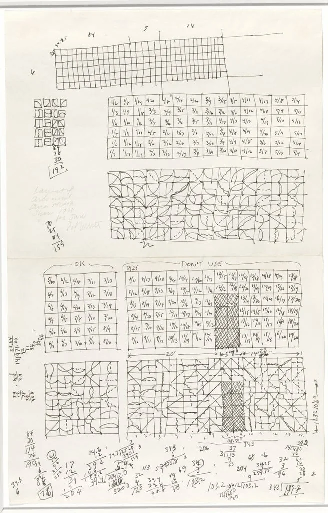 Untitled, by Sol LeWitt, ink, 1978