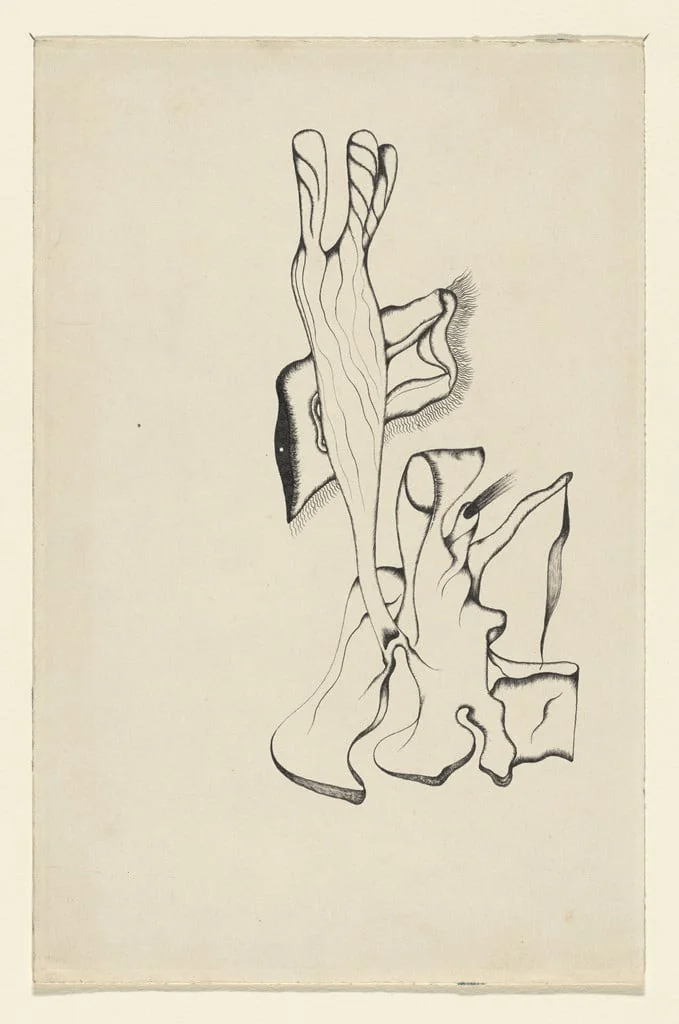 Untitled, by Yves Tanguy, ink, 1932