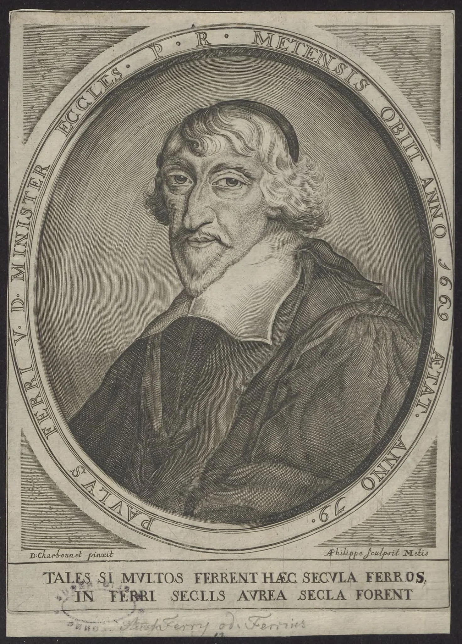 Portrait of Paulus Ferri, by A. Philippe, unspecified