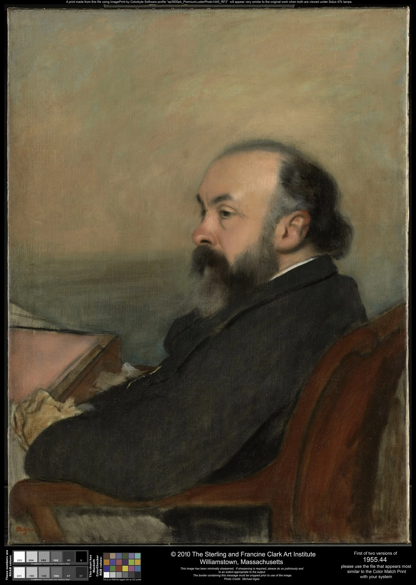 Portrait of a Man, by Edgar Degas, oil, 1889