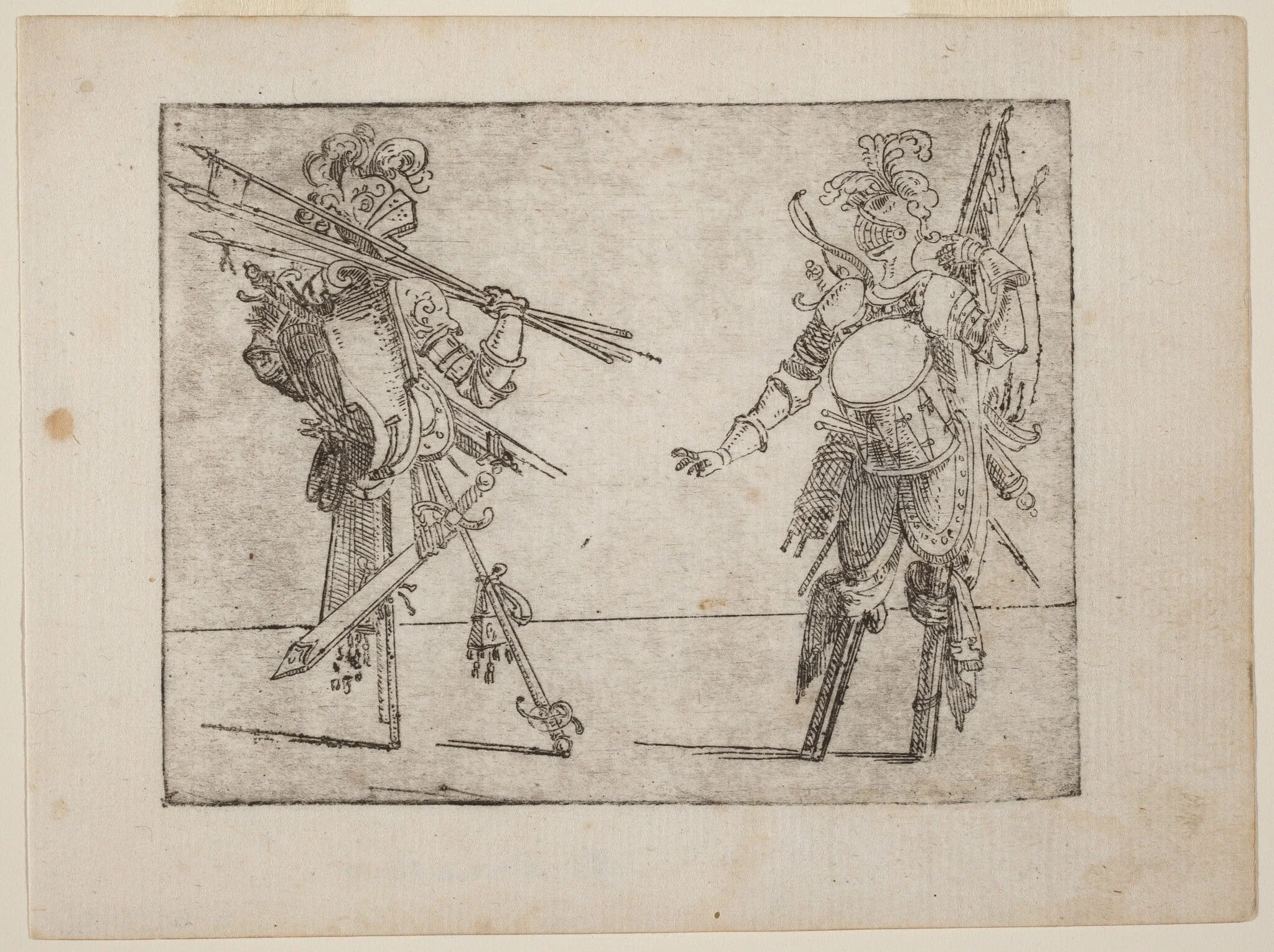 From "Bizzarie di varie Figure", by Giovanni Battista Bracelli, ink, 1624