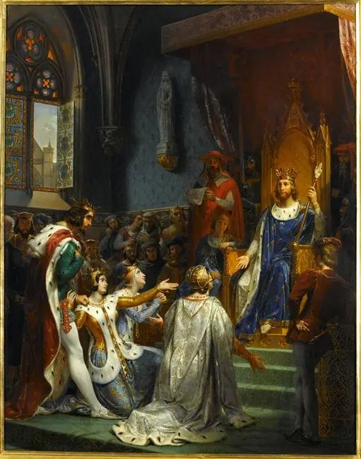 John II receives the submission of Charles II of Navarre