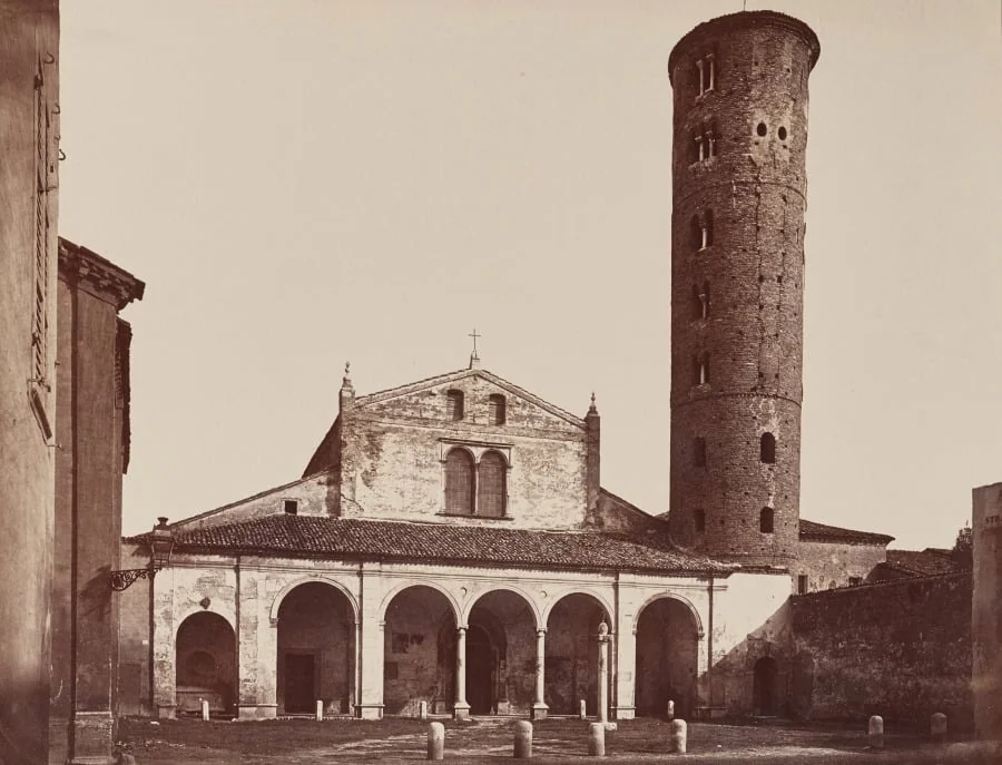 Church with Round Tower, Pompeii, Italy, by Unknown, 1864