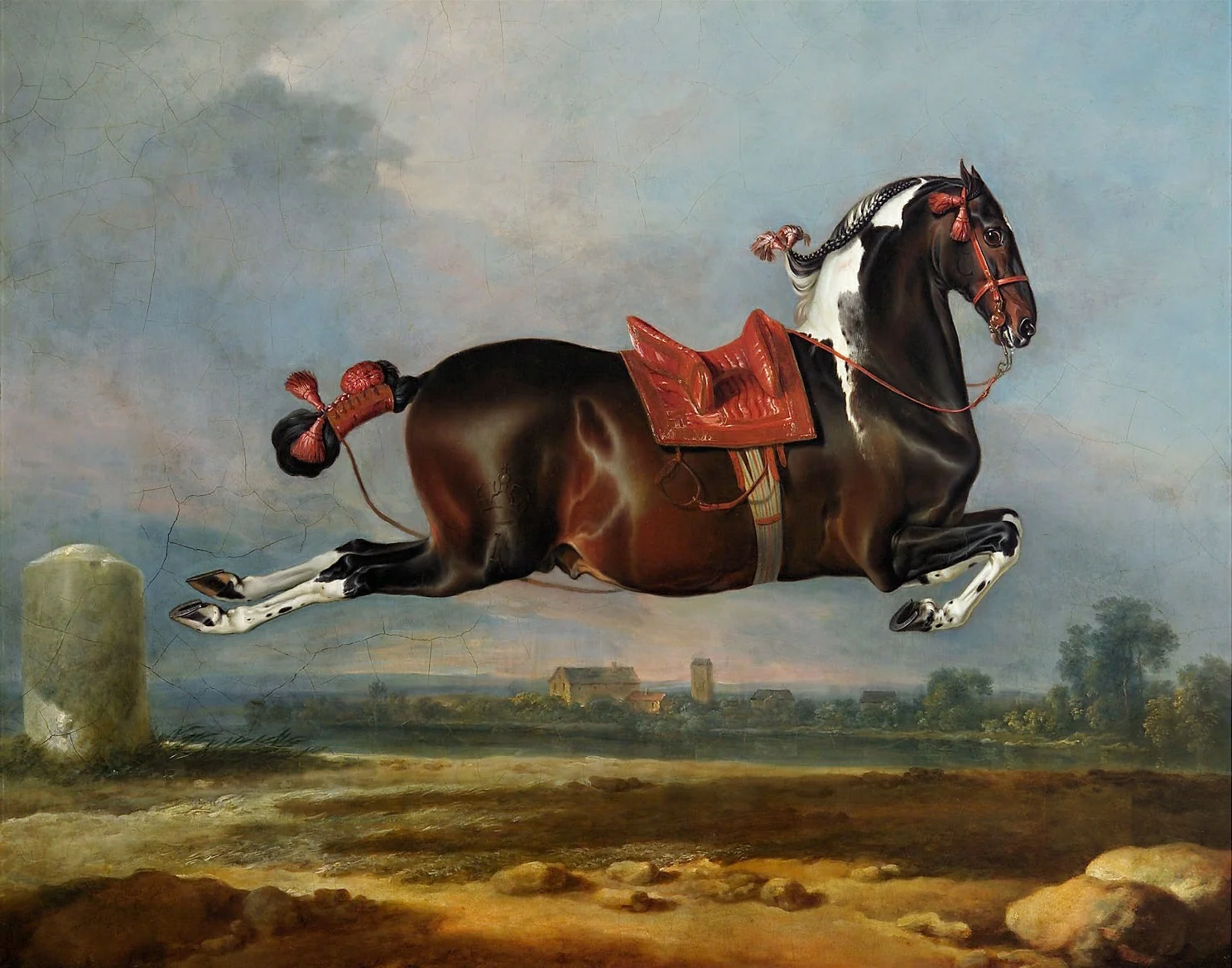 Kladruber Hengst "Cerbero" in der Kapriole, by Johann Georg de Hamilton, unspecified, 1721