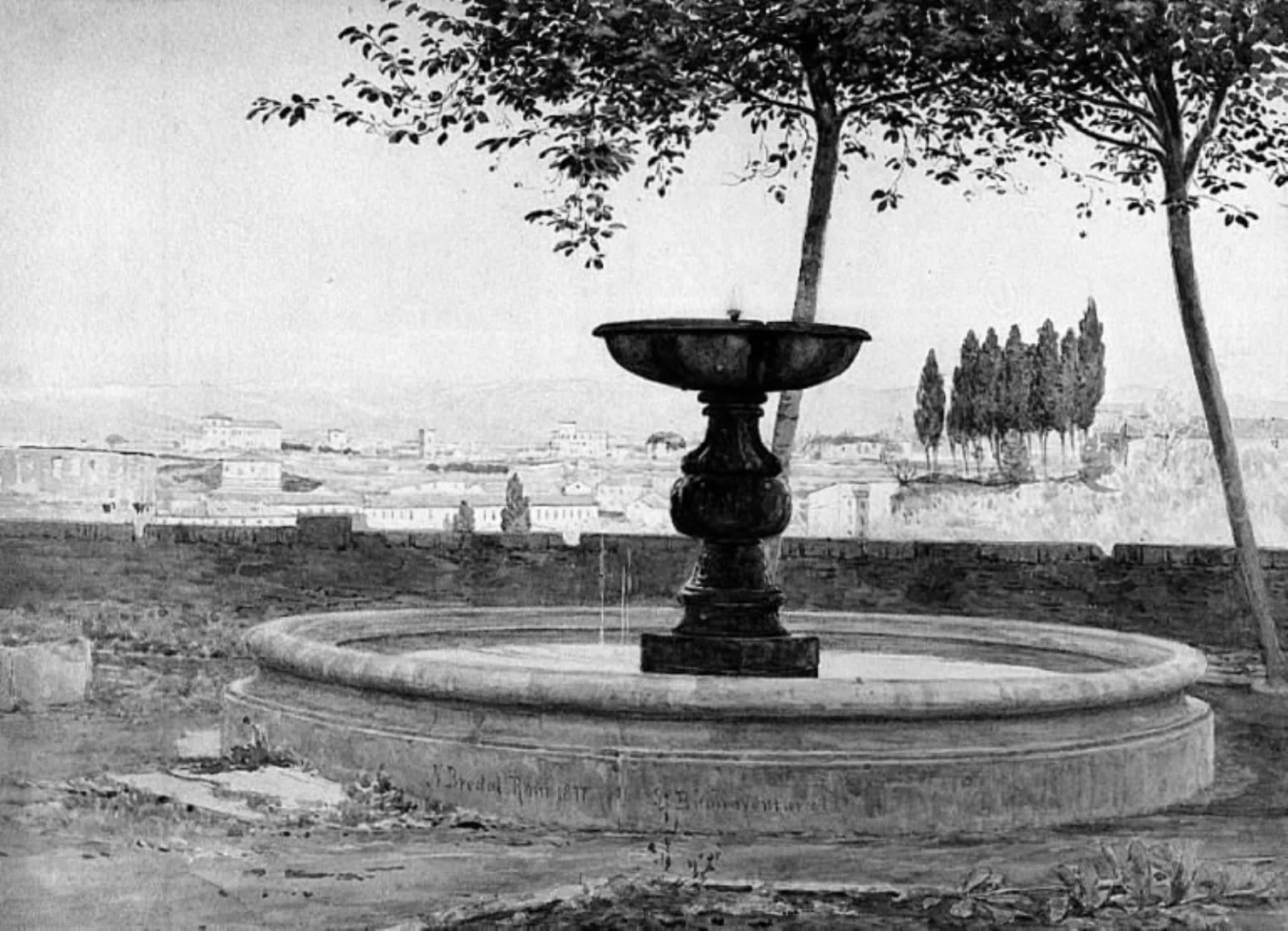 A View from S. Onofrio on Monte Gianicolo, Rome, by Unknown, 1875