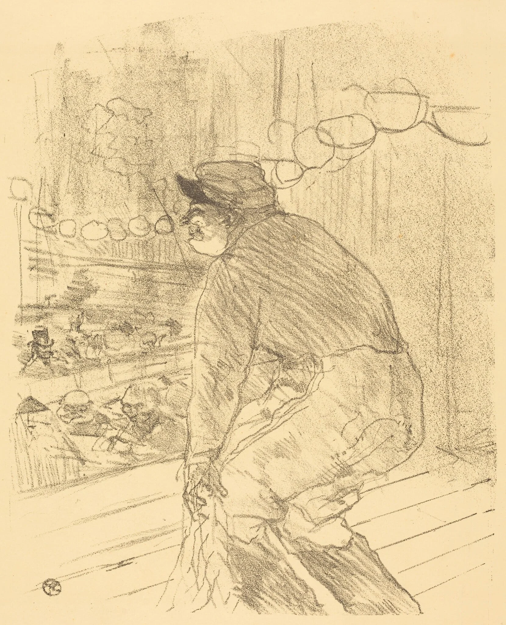 Polin, by Henri de Toulouse-Lautrec, ink, 1896