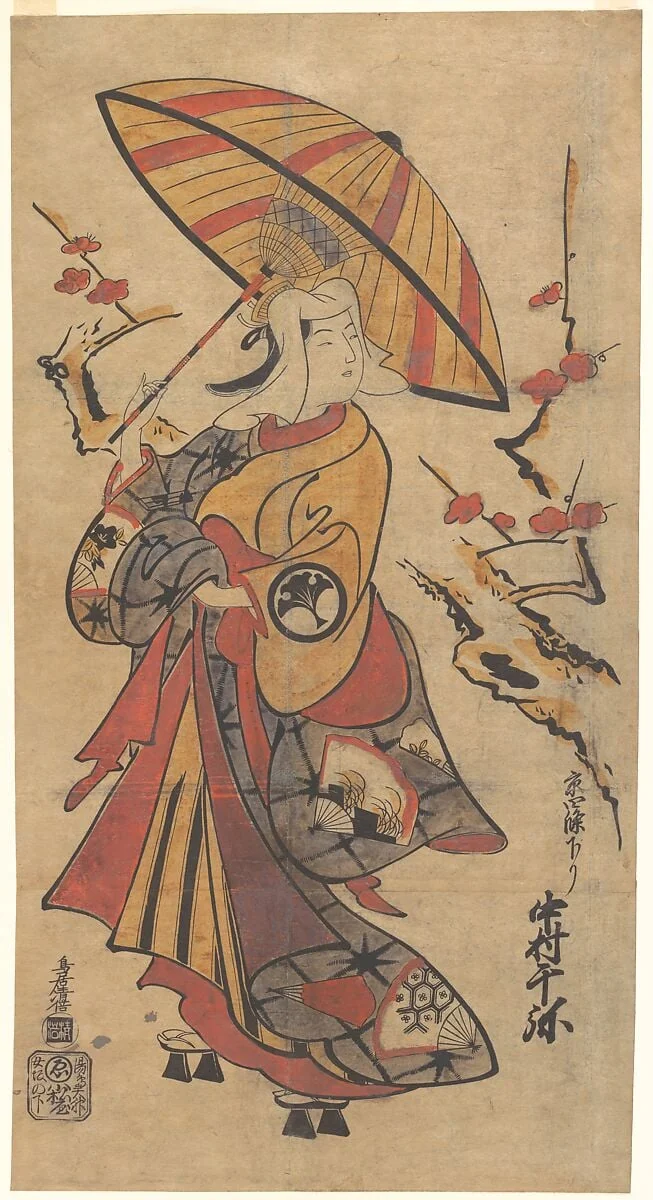 Untitled, by Torii Kiyomasu I, ink, 1716