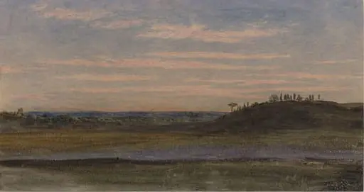 The Campagna, Rome, after sunset