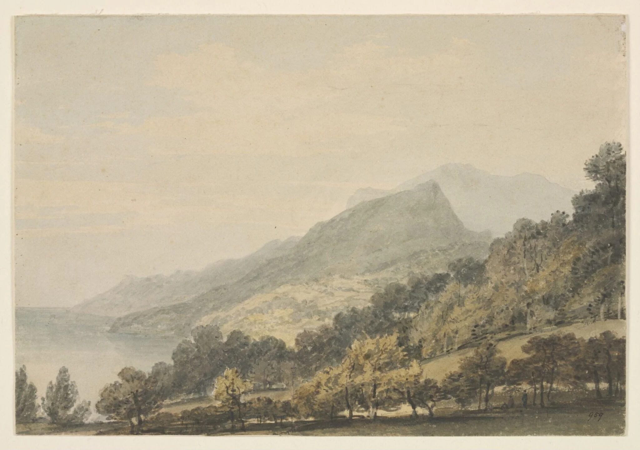 From Above the Town of Salerno, by Joseph Mallord William Turner, watercolor, 1850