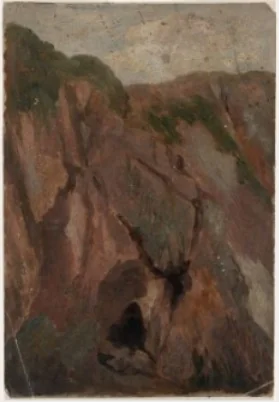 Rocky Cliffs at Howth, County Dublin, by William Howis senior, unspecified, 1863