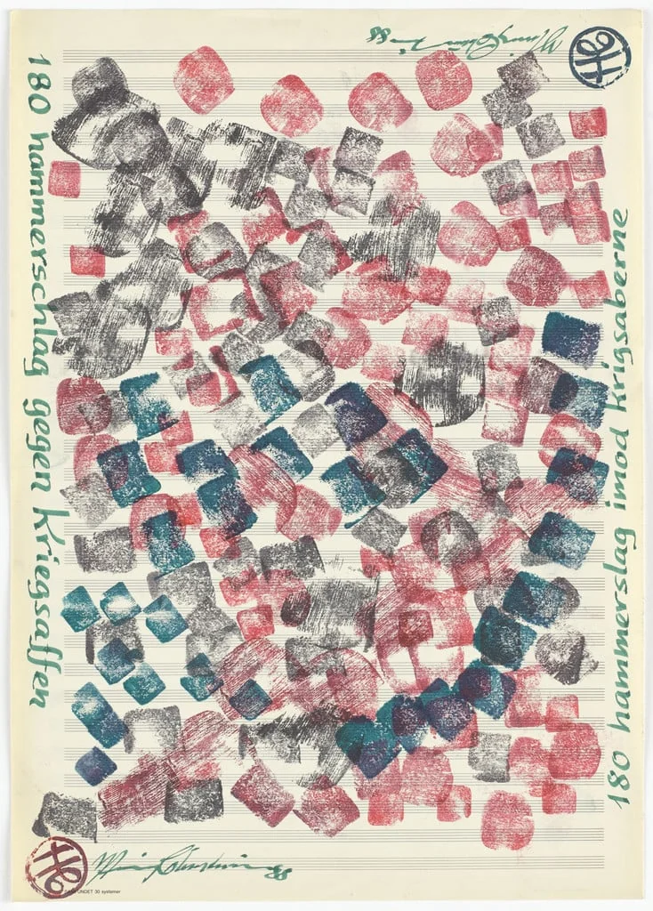 Untitled, by Henning Christiansen, ink, 1988
