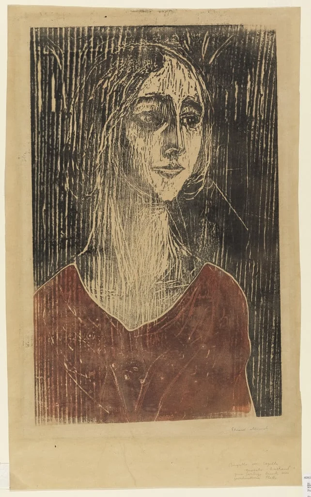 Untitled, by Edvard Munch, ink, 1930