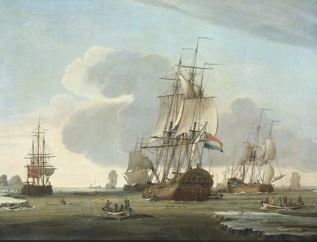 The Groenlandvaarder "Zaandam" of the Shipping Company Claes Taan and Son, Zaandam, on a Whale Hunt