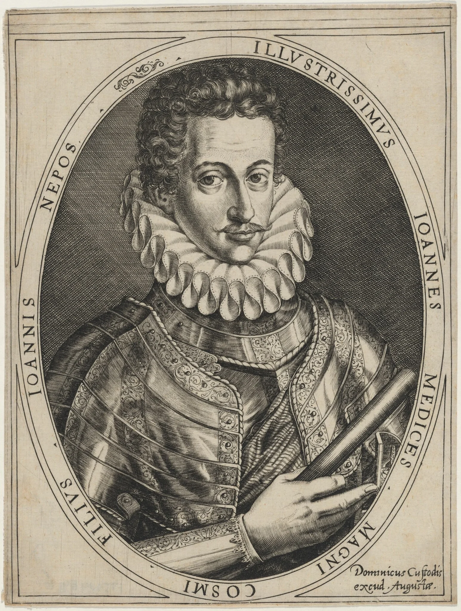 Giovanni de' Medici, by Dominicus Custos, ink, 1600