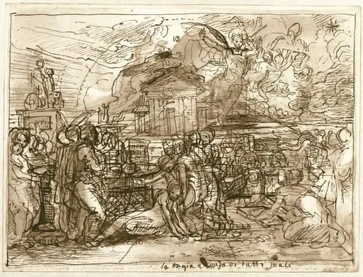 Falsehood Is the Cause of All Evil (recto); An Allegory of Truth and Falsehood (verso)