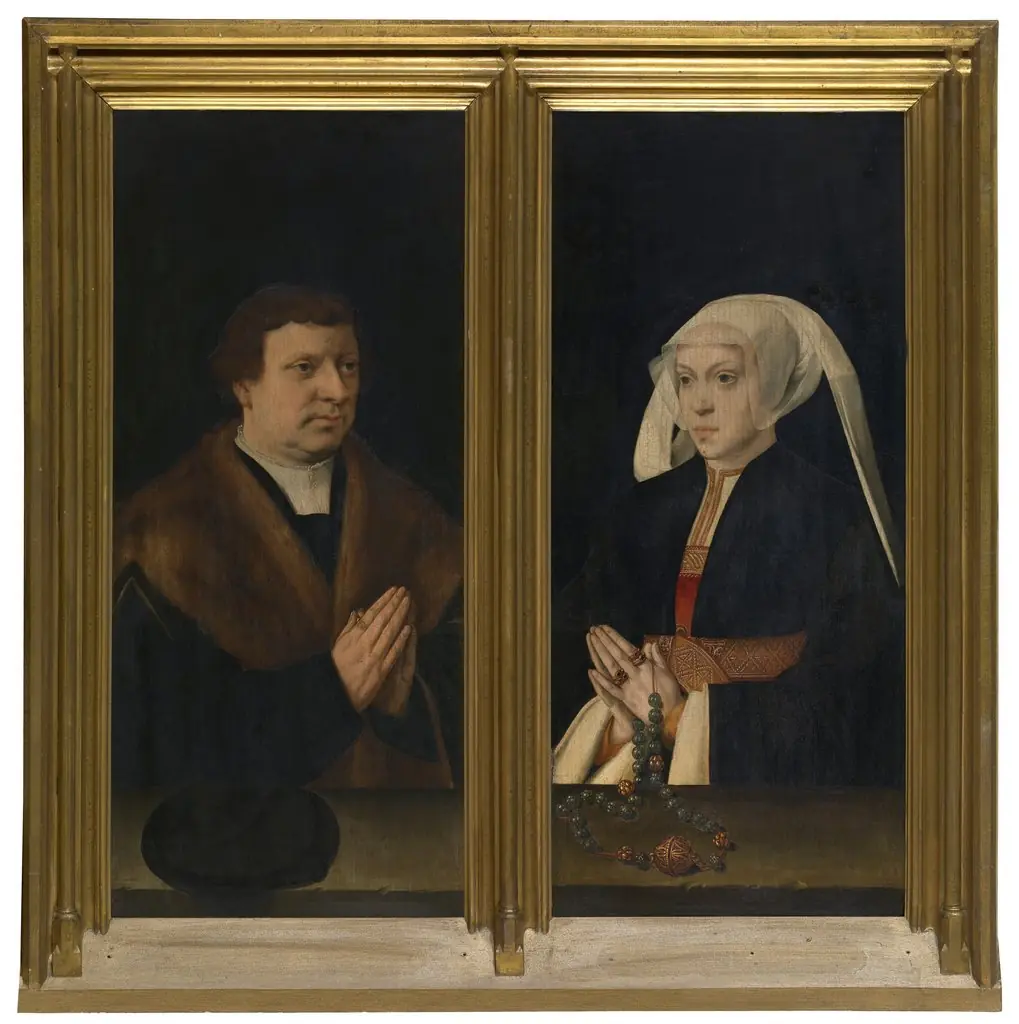 Triptych with Donors