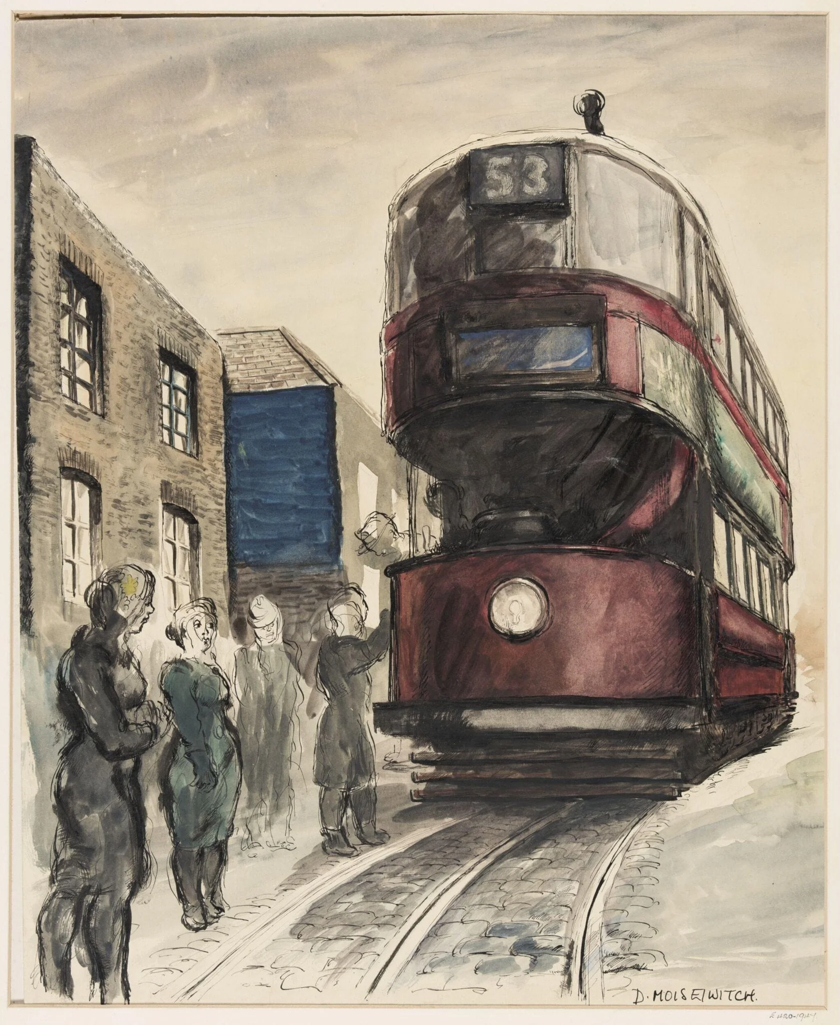 Untitled, by Daniel Moiseiwitsch, watercolor, 1940