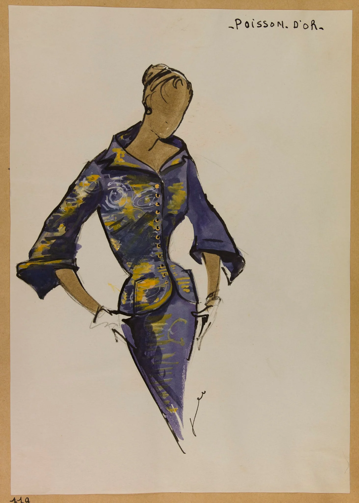 Poisson d'or, by Carven, 1952