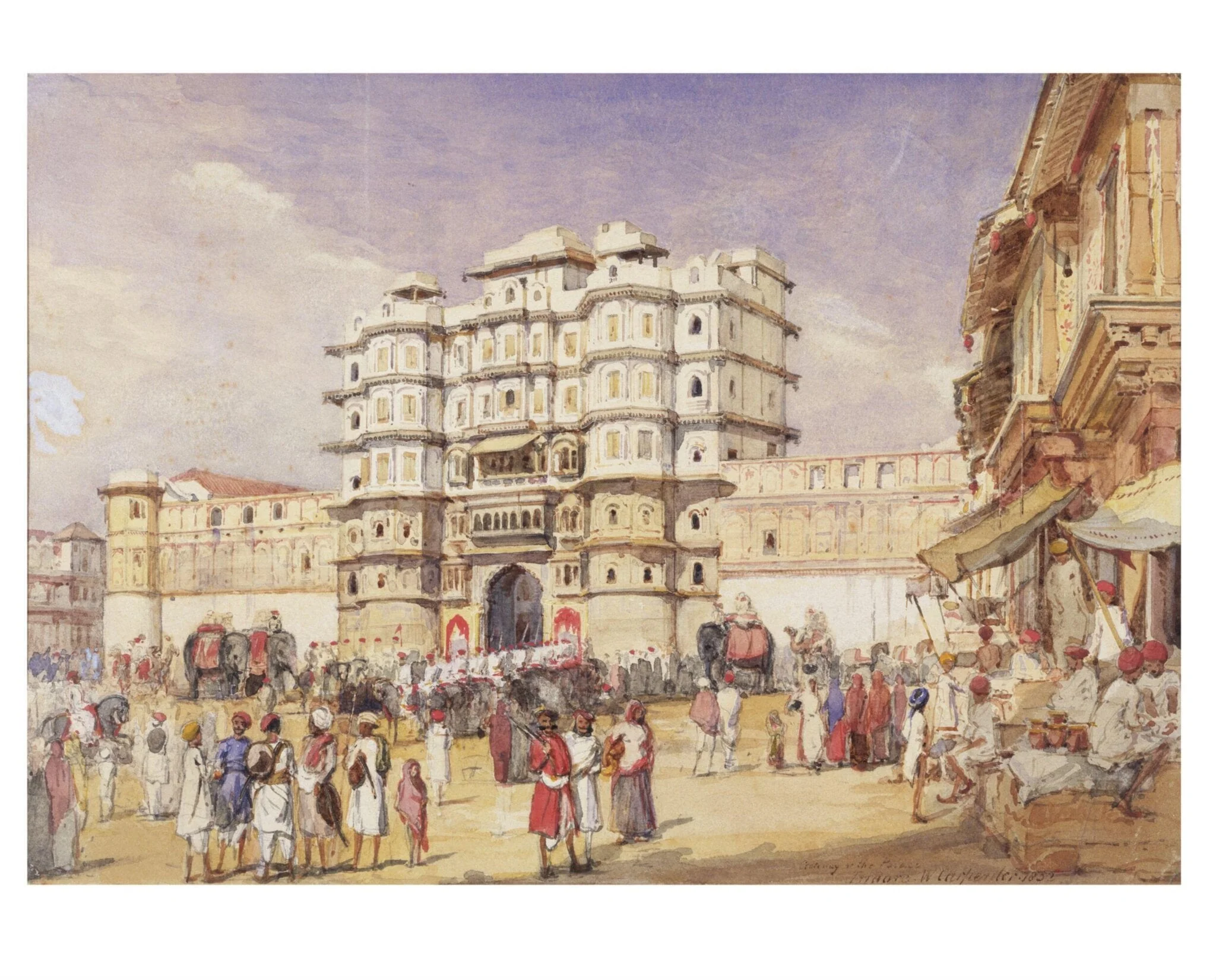 Gateway of the palace at Indore