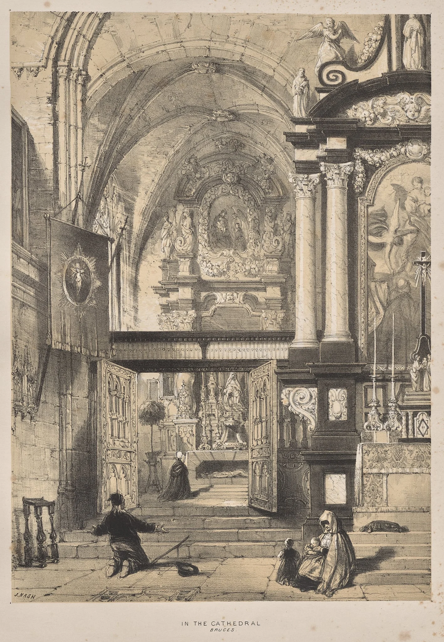 Architecture of the Middle Ages:  In the Cathedral, Bruges
