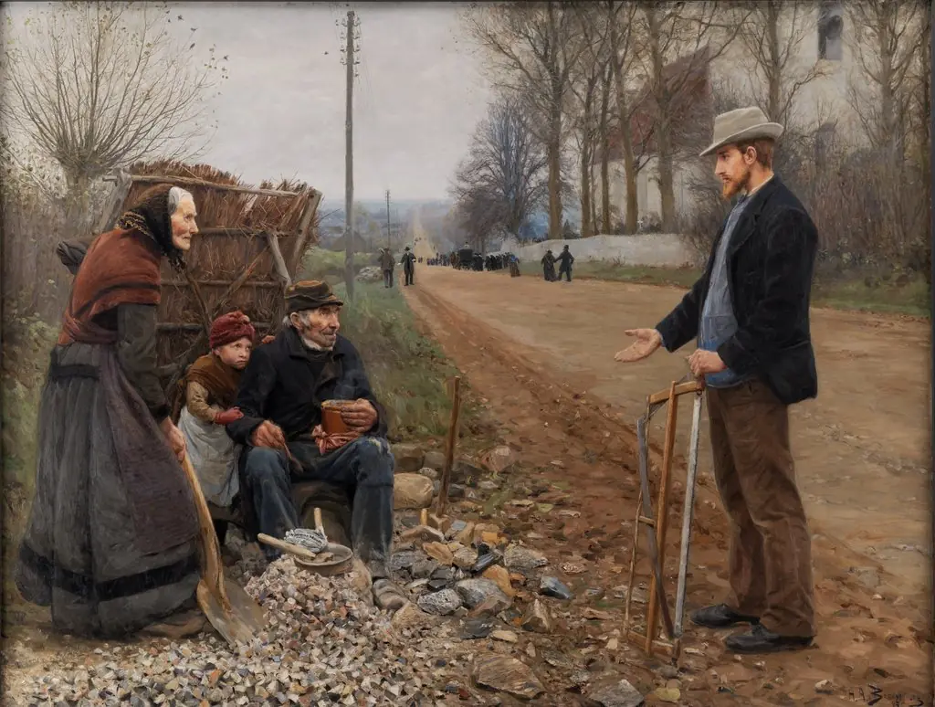 People by a Road