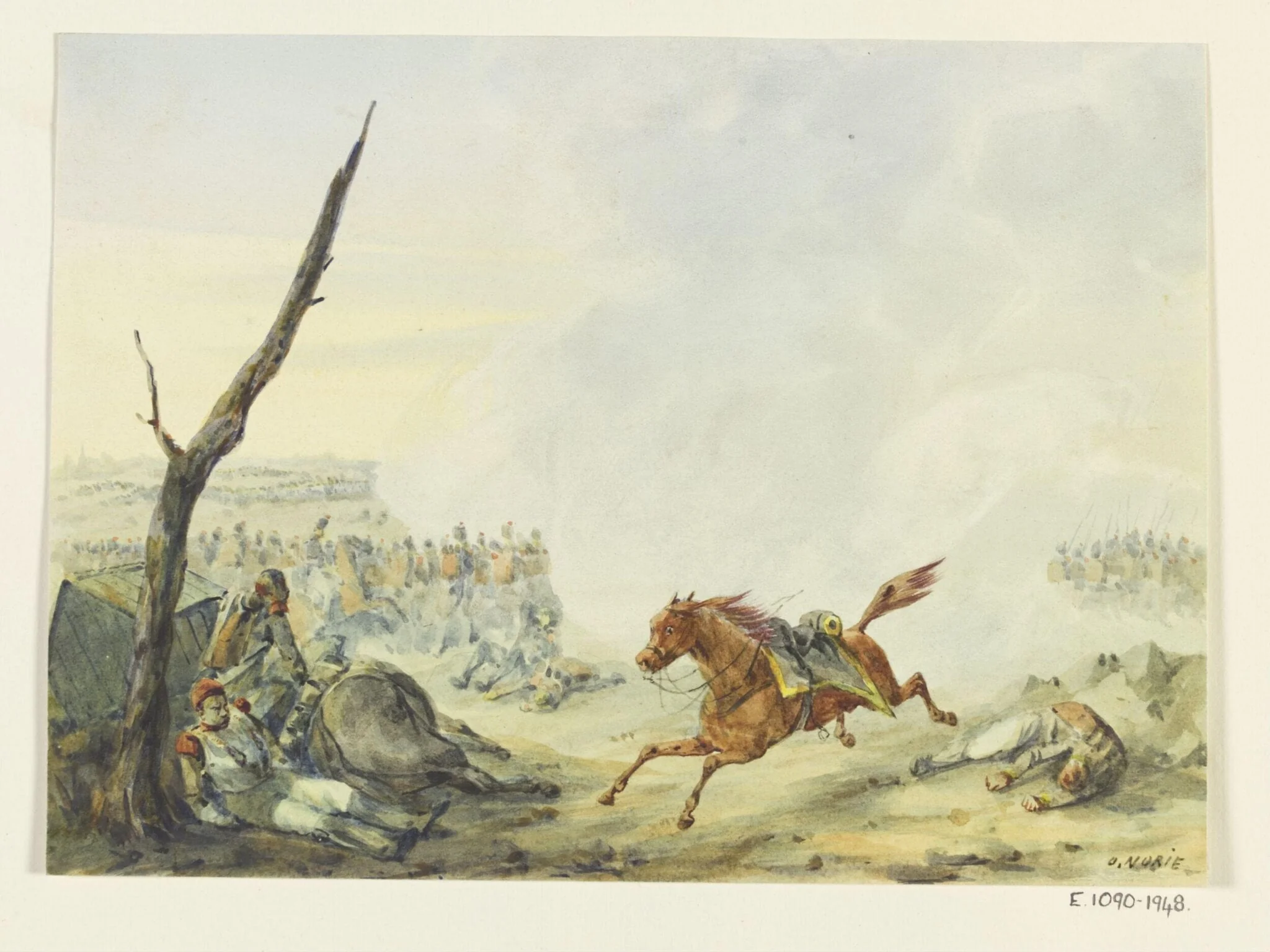 Battle scene during the Napoleonic wars