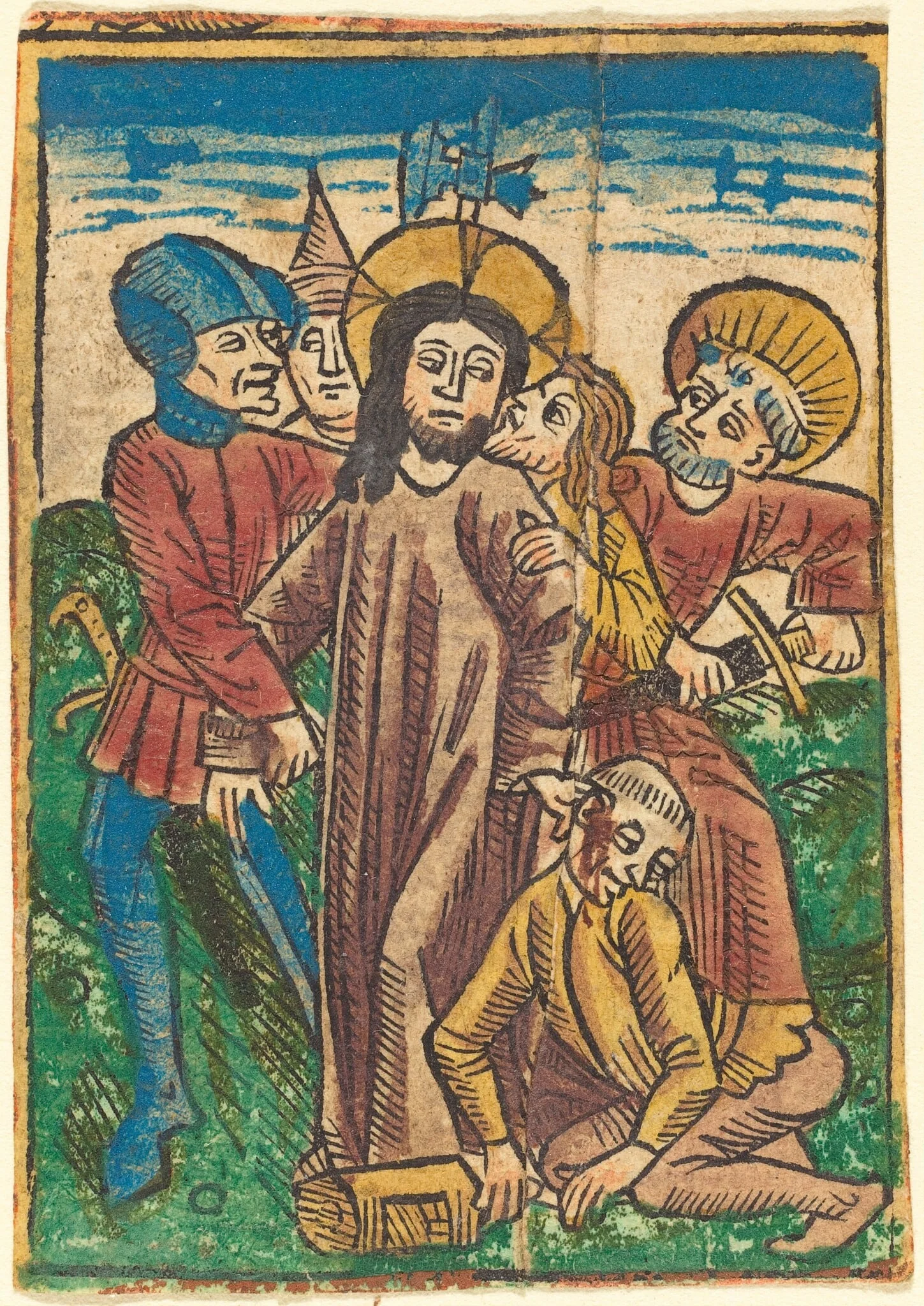 Betrayal, by German 15th Century, ink, 1490