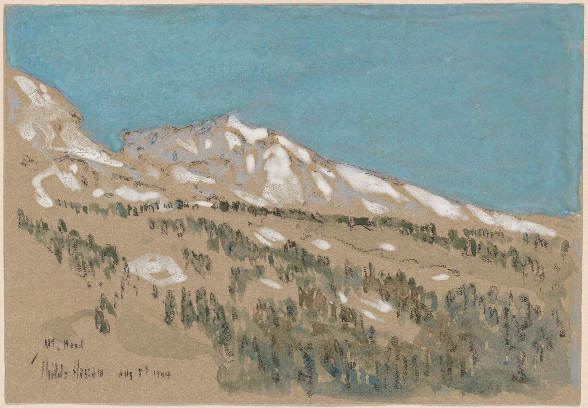 Mount Hood, Oregon, by Childe Hassam, gouache, 1904