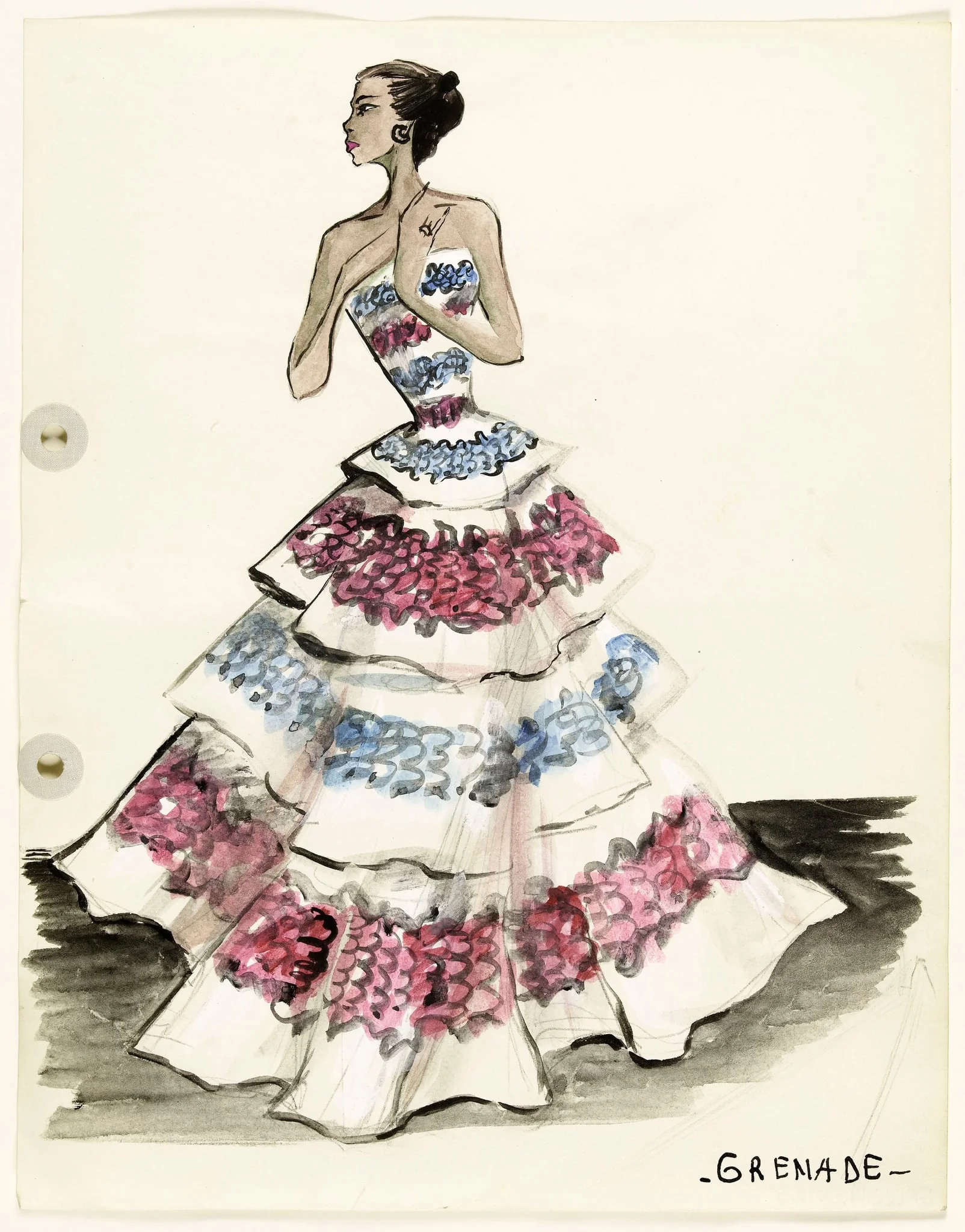 'Grenade', by Marie-Louise Carven, 1951