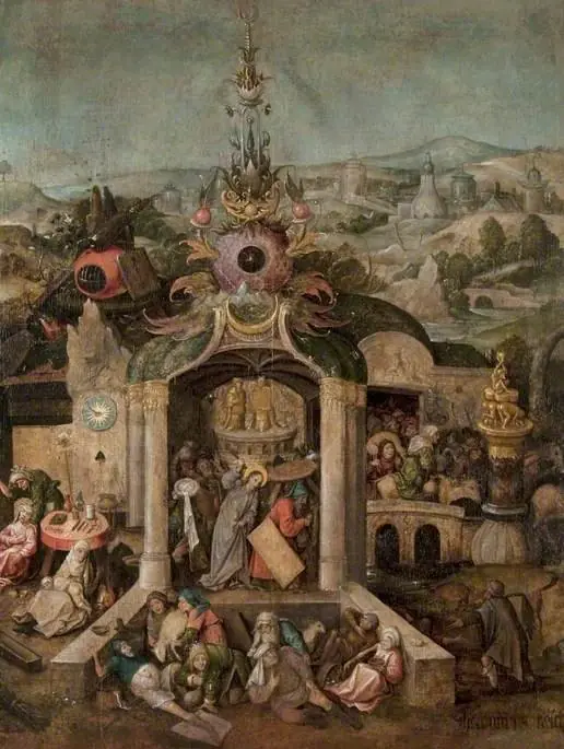 Christ driving the money-changers from the Temple