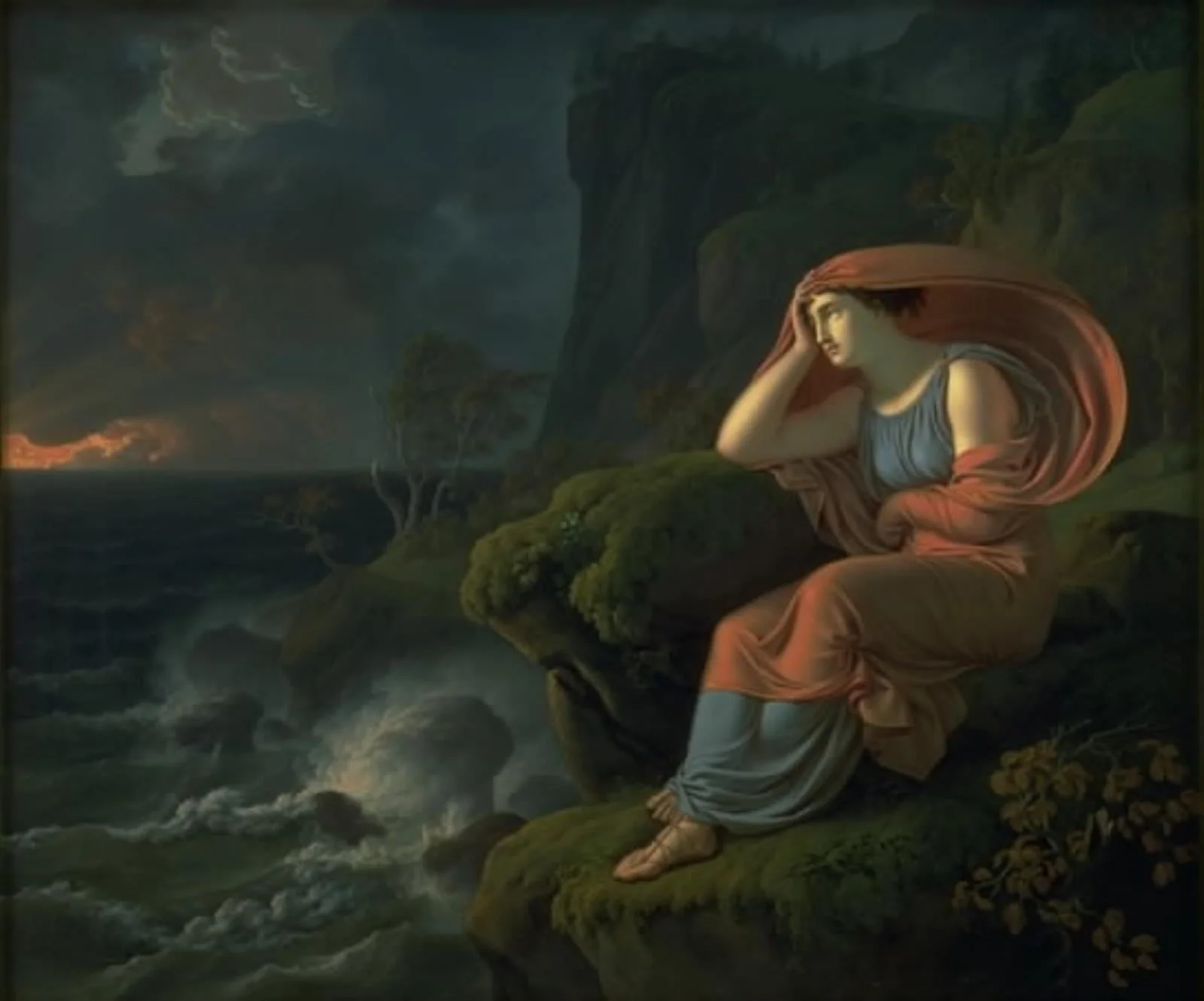 Alcyone Waiting in Vain for her Husband. Episode from Ovid: Metamorphoses, by Unknown, 1810