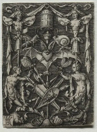 Ornament Design with a Bat in the Center