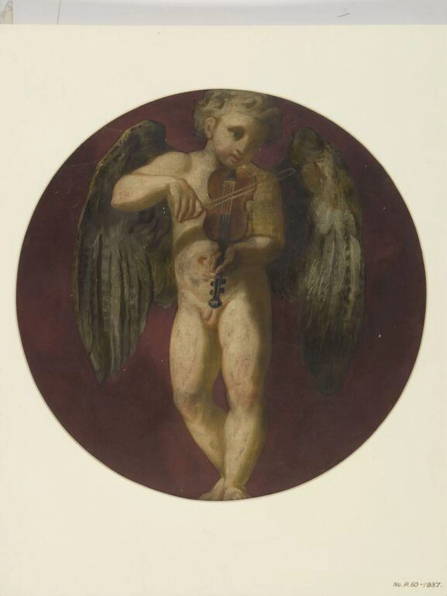 Painted Roundel, by Forster, oil, 1870