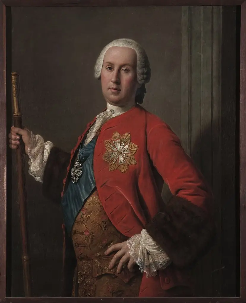 Portrait of Jerzy August Mniszech (1715–1778), his own coat of arms