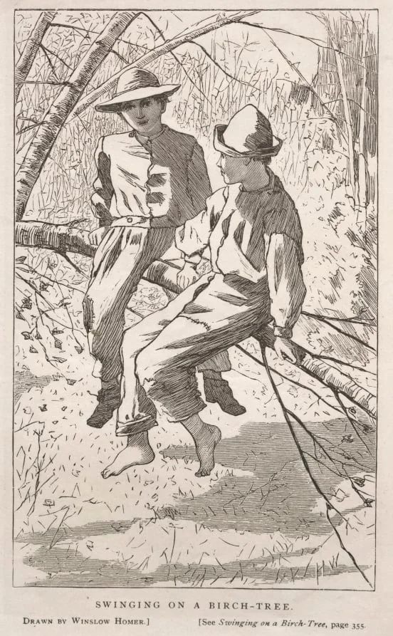 Swinging in a Birch Tree, by Winslow Homer, 1867