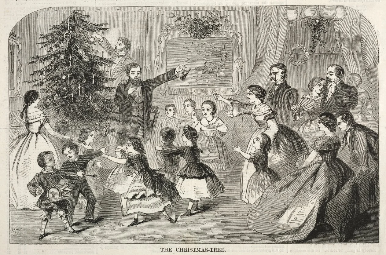 The Christmas Tree, by Winslow Homer, 1858